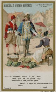 Chocolat Guerin-Boutron ticaret kartı, Tarihi Sözler serisi by French School