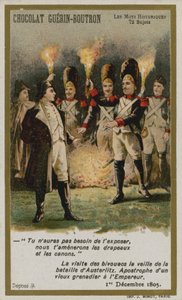 Chocolat Guerin-Boutron ticaret kartı, Tarihi Sözler serisi by French School