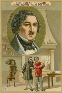 Chocolat Poulain ticaret kartı, Louis Daguerre by French School