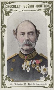 Christian IX, Roi de Danemarck (renkli fotoğraf) by French School