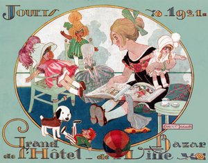 Noel oyuncakları. (illüstrasyon by French School
