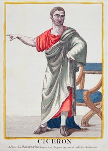 Cicero (renkli gravür) by French School