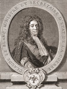 Claude Le Blanc, 1669 1728. French royal official of the ancien regime and twice Secretary of State for War. From Les Heures Libres published 1908. by French School