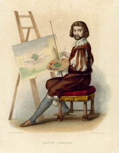 Claude Lorrain (renkli gravür) by French School