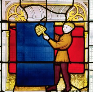 Kumaş Tüccarı Penceresi (vitray) (155370 detayı) by French School