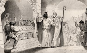 Clovis II (635-57) Yoksulları Beslemek için Tapınaktan Gümüş ve Altın Satıyor, Colart