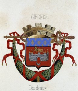 Bordeaux şehrinin arması - “Armorial National de France””, H. Traversier, Paris by French School