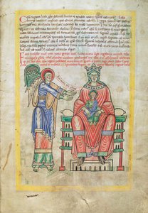 Morina. Guelf. 1 Güd. en. (9r), Madonna ve Çocuk, Liber Floridus