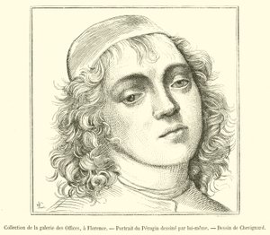 Uffizi Galerisi Koleksiyonu, Floransa, Perugin Portresi (gravür) by French School