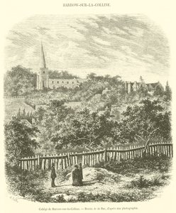 Harrow-on-the-Hill Koleji (gravür) by French School