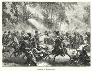 Combat de Roquencourt (gravür) by French School