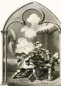 Turenne vikontu ve Aumale şövalyesinin savaşı (gravür by French School