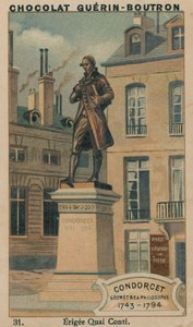 Condorcet, Haritacı ve Filozof, 1743-1794, Erigee Quai Conti by French School