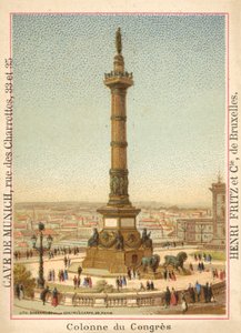 Kongre Sütunu, Brüksel (chromolitho) by French School