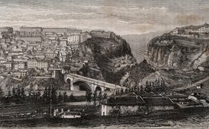 Konstantin (Cezayir) - VA Malt-Brown tarafından “” La France illustree: coğrafya, tarih, istatistiksel yönetim”” üzerine gravür. 1884 by French School