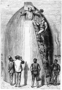 Bir Roketin İnşası, Jules Verne (1828-1905) tarafından Dünyadan Ay