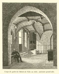 1830 yılında Belediye Binası Muhafız Evi, eski Grand Hall by French School