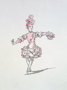 Les Fetes de LHymen'de Bahar Olarak Genç Bir Mısırlı için Kostüm Tasarımı (el boyaması gravür) by French School