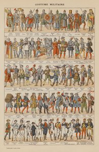 Askeri kostüm (renkli lito) by French School