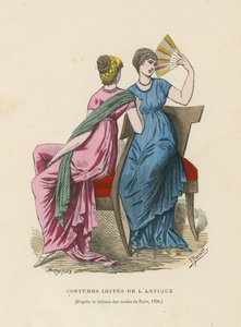 Antik çağdakileri taklit eden kostümler, 1798 by French School