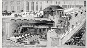 Paris'teki Saint Michel istasyonunun “La nature” 1899'daki bölümü by French School