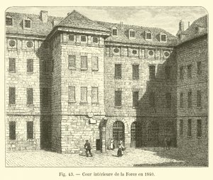 1840 yılında Cour iç de la Force by French School