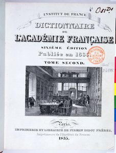 Fransız Akademisi Sözlüğünün Kapağı, 1835 by French School