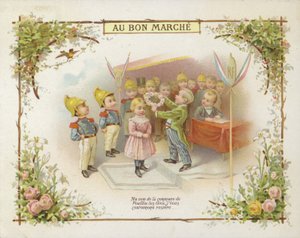 Çiçek yüzük ile taç giyen kız by French School