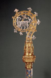 Lys Abbess of Crozier, 13.-15. yüzyıl (altın ve kaya kristali)