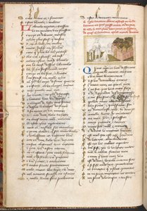 Dame Oiseuse, 'Le Roman de la Rose' c'den Sevgiliyi Zevkler Bahçesi'ndeki kapılardan kabul ediyor. 1400. by French School