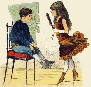 Dansçı. "Vernikli tuval üzerine silinemez ABC" gravürü. A. Capendu, editör, Paris, 19. yüzyıl sonu. Resimli çocuk kitapçısı. 8 sayfa. Karartma: 21,5x18cm . by French School