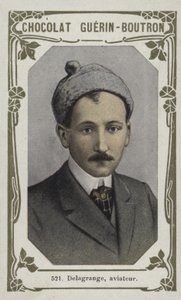 Delagrange, havacı (renkli fotoğraf) by French School