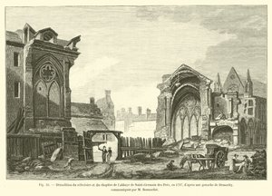M Bonnardot tarafından bildirilen Demachy tarafından yapılan bir guajdan sonra, yemekhanenin ve Saint-Germain des Pres Manastırı bölümünün 1797