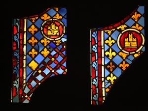 Heraldic panelleri tasvir etmek, eski Ste Chapelle by French School