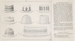 Antonin Carême tarafından Timbale de Macaroni için tasarımlar (gravür) by French School
