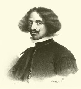 Diego Rodriguez de Silva y Velazquez, portre (gravür) by French School