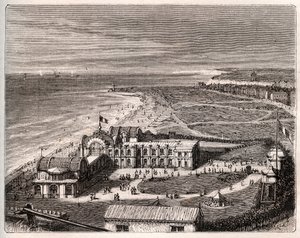 Dieppe - Normandiya - VA Malt-Brown tarafından “La France illustrée: coğrafya, tarih, istatistiksel yönetim” de gravür. 1884 by French School
