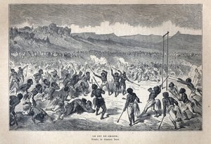 Keşfedilen Kanada: Spor. Amerikan Kızılderili lakros oyunu. Gustave Dore