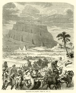 İnsanların dağılımı (gravür) by French School