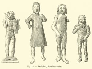 Tanrılar, demir heykelcikler by French School
