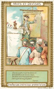 Ay'ı vaat edene inanmayın (chromolitho) by French School