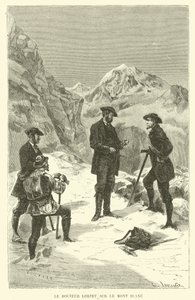 Mont Blanc üzerinde Doktor Lortet (gravür) by French School
