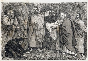Ökse otu toplayan Druidler - "Yüzyıllar boyunca Paris" by French School
