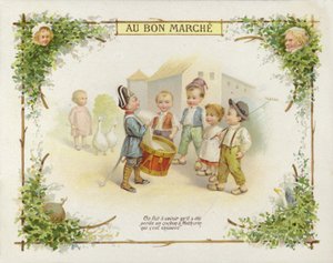 Davulcu çocuk çocuklarla konuşuyor by French School