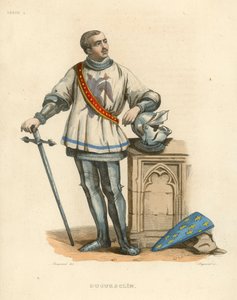 Duguesclin (renkli gravür) by French School