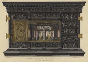 17. Yüzyıl Odyssey Kabinesi olarak bilinen abanoz kabine by French School
