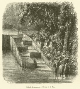 Somon merdiveni (gravür) by French School