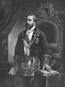 Edward (1841-1910) Galler Prensi, daha sonra Edward VII, Masonluğun Büyük Üstadı olarak, 1884 by French School
