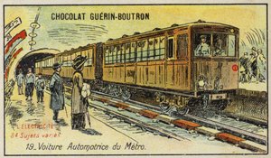 Elektrikli Metro treni (chromolitho) by French School