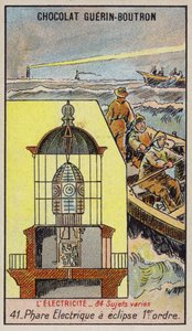 Elektrikli deniz feneri (chromolitho) by French School